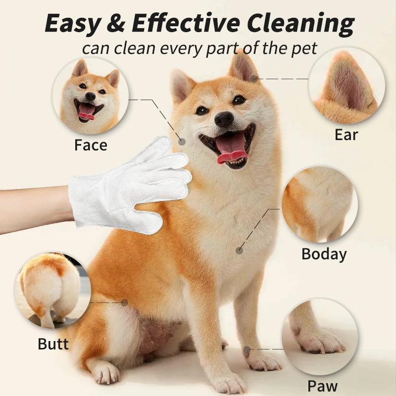 Pet Glove Wipes, 6 Counts/bag Pet Cleaning Wipes, Daily Care Pet Bath Wipes, Travel Pet Beauty Wipes, Pet Supplies for Dogs & Cats 4