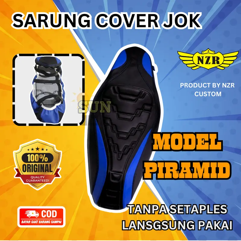 Cover Jok Motor Model Piramid Tanpa Setaples Beat Vario Aerox PCX Nmax Merk ARK Custom Motorcycle 3
