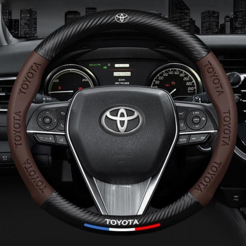 Product Introduction of ZR For  Toyota steering wheel cover leather toyota Vios Wigo lnnova rav4 hiace hilux fortuner avanza civic steering wheel cover for all seasons car accessories 7