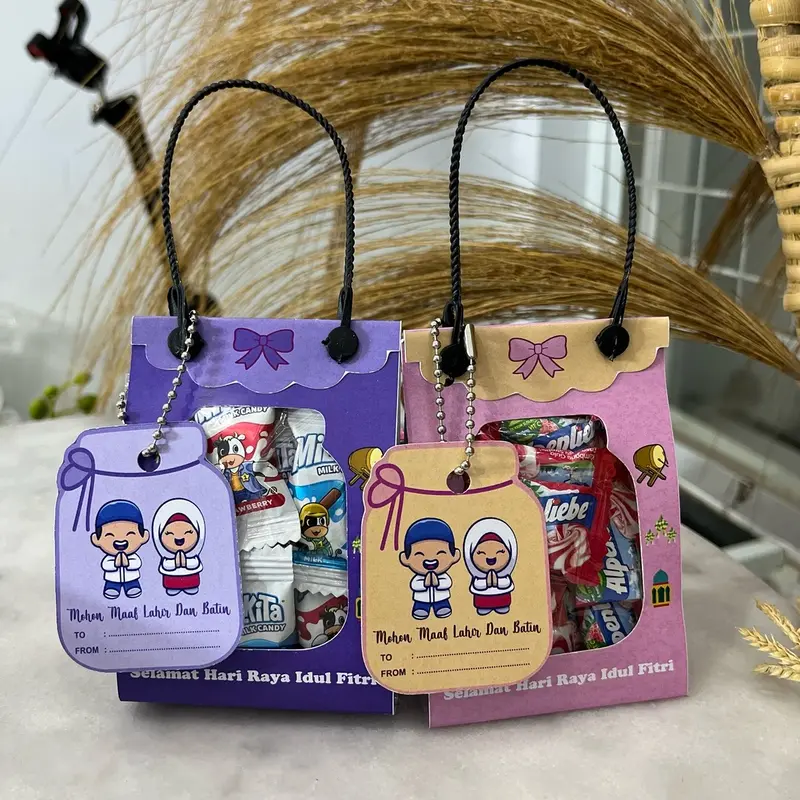 PAKET 10Pcs MINI BUNGKUS JAJAN LEBARAN 2024 Plastik Kertas 5