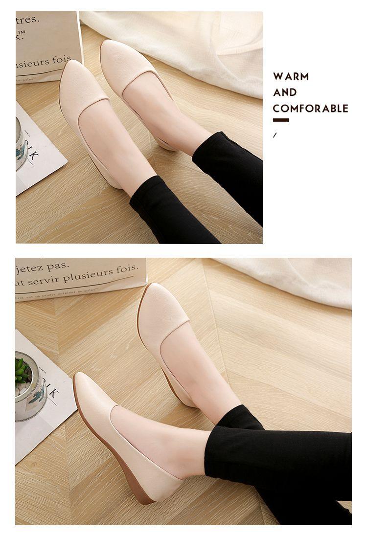 Product Introduction of รองเท้านิ้วเท้าแหลม น้ำหนักเบา สำหรับผู้หญิง พื้นแบนนุ่ม รองเท้าแอร์โฮสเตดมืออาชีพ หนังสีดำ ส้นเตี้ย ใส่สบาย เหมาะสำหรับโรงแรมและทำงาน ฤดูใบไม้ผลิและฤดูใบไม้ร่วง ปี 2025 12