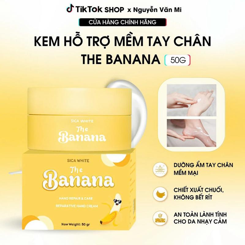 Kem The Banana Dưỡng Ẩm Mềm Da Tay Da Chân Nứt Gót Chân - 50gr | An Toàn Cho Da Nhạy Cảm Giúp Lành Da Non