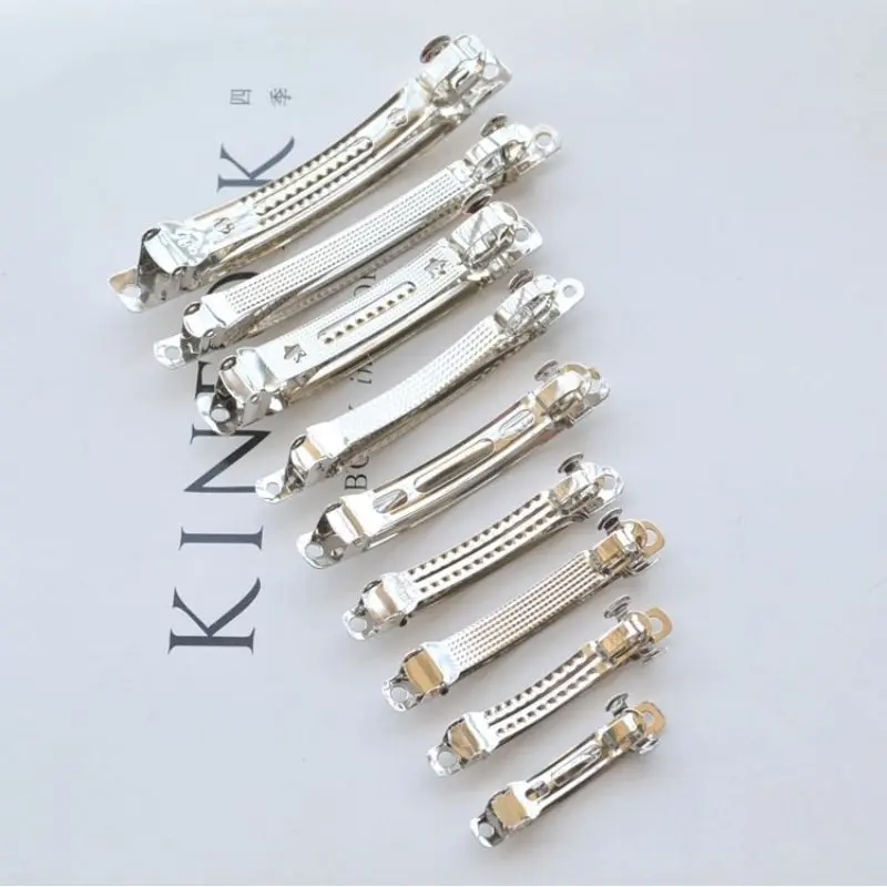 Phôi / Xương cặp bấm tóc màu bạc handmade