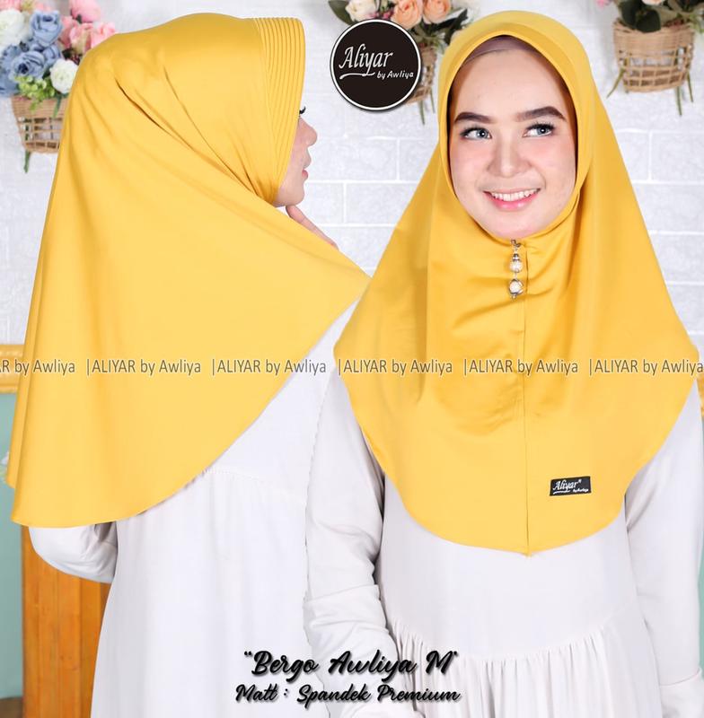 HIJAB BERGO AWLIYA SIZE M SPANDEK PREMIUM ORIGINAL ALIYAR BY AWLIYA 3