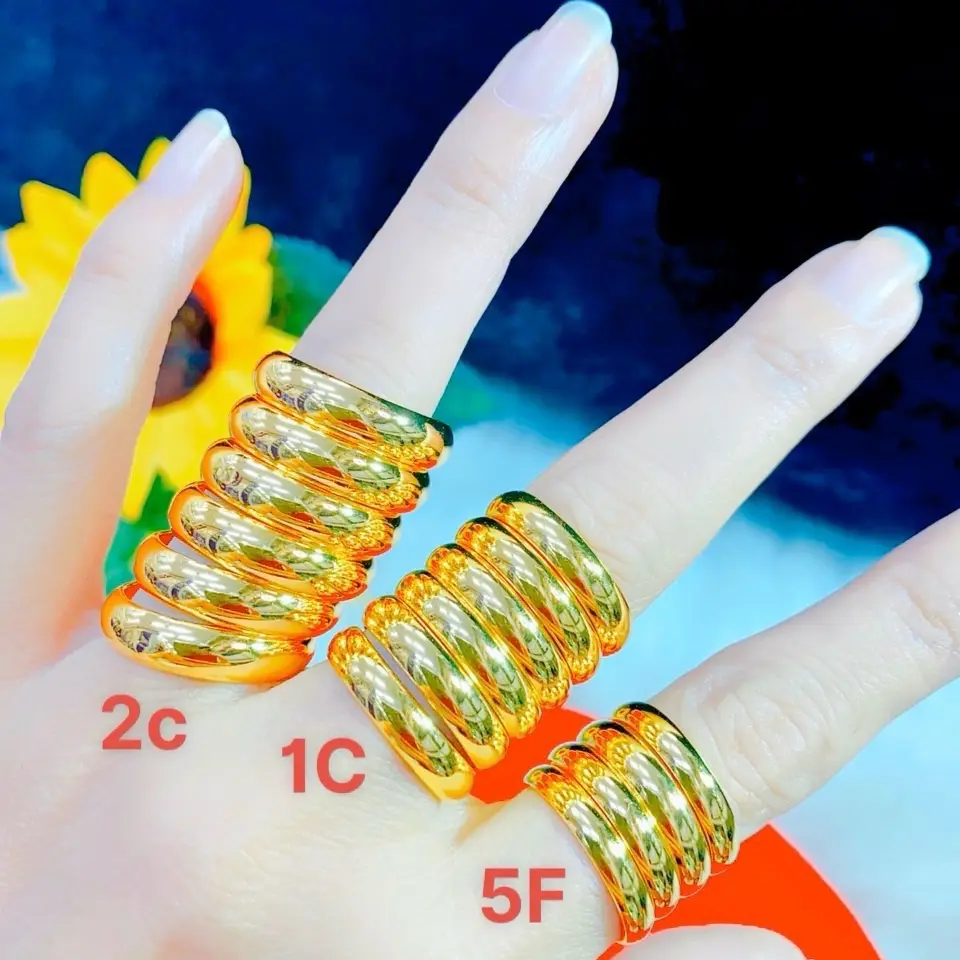 Nhẫn mạ vàng 24k 5p - 1c - 2c - 3c - 5c, phong cách và đẳng cấp