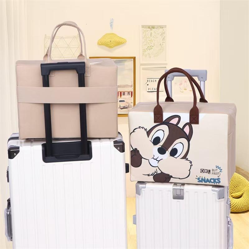 Túi du lịch đa năng chất liệu nỉ xốp size to cài vali tiện lợi