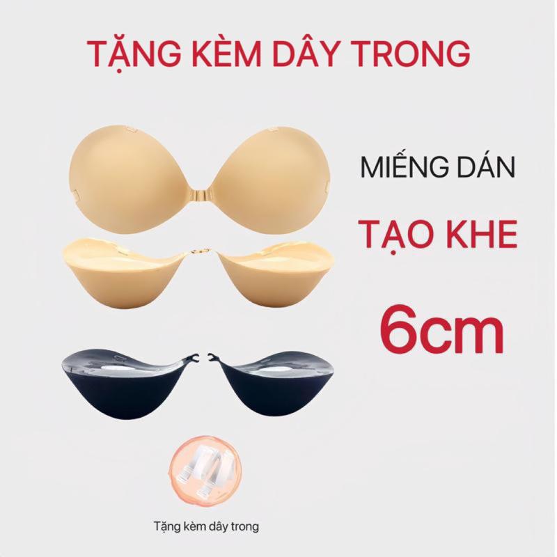 (HÀNG CHUẨN ĐỘ DÍNH CAO) Áo Dán Cài Trước Dày 6CM Nâng Ngực Đệm Dày Tạo Khe Cho Nữ