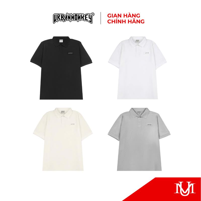 Áo Polo URBAN MONKEY Basic Polo Metal Logo Thun Tăm Regular Fit Nam Nữ 4 Phối Màu Menswear