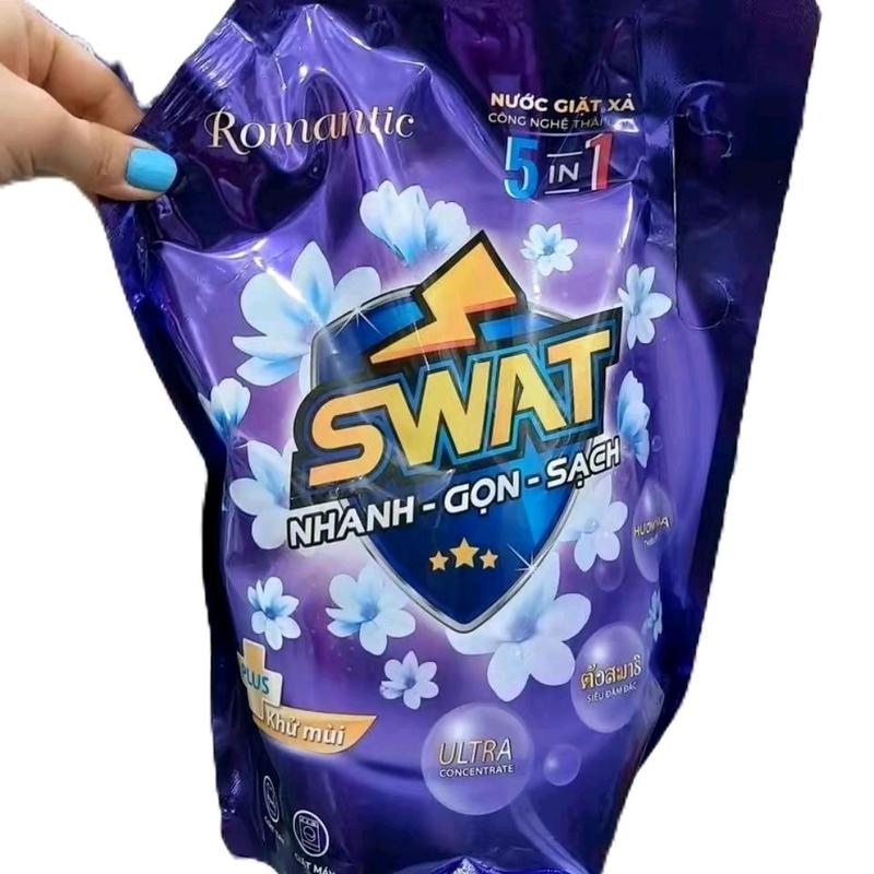  commbo 2 túi nước giặt xả swat tổng 7kg tặng 1 chai nrc 400ml 