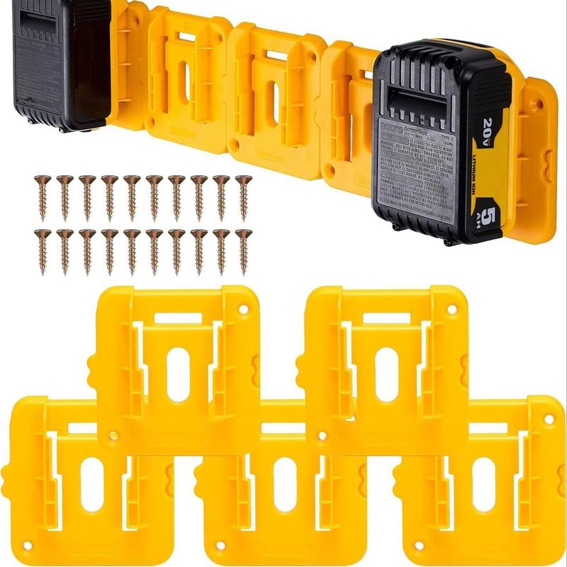 Battery Holder Mount with Screws, Battery Holder, Power Tool Accessories for Dewalt 18V 20V 60V Battery, DCB200 DCB203 DCB205 DCB206 Batteries 0