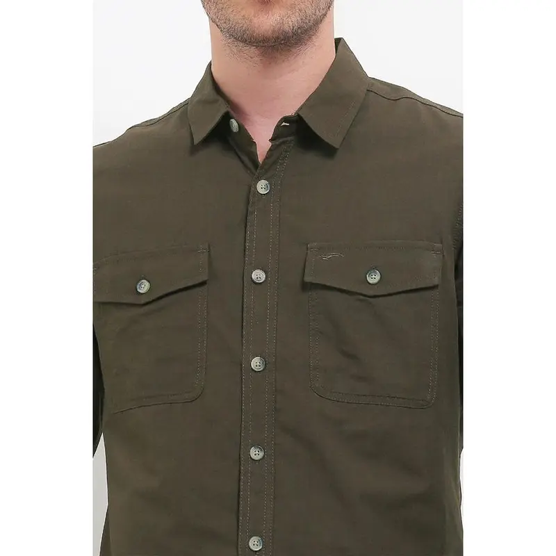 Cardinal Kemeja Lengan Panjang Slim Fit Pria C2818J03G 2