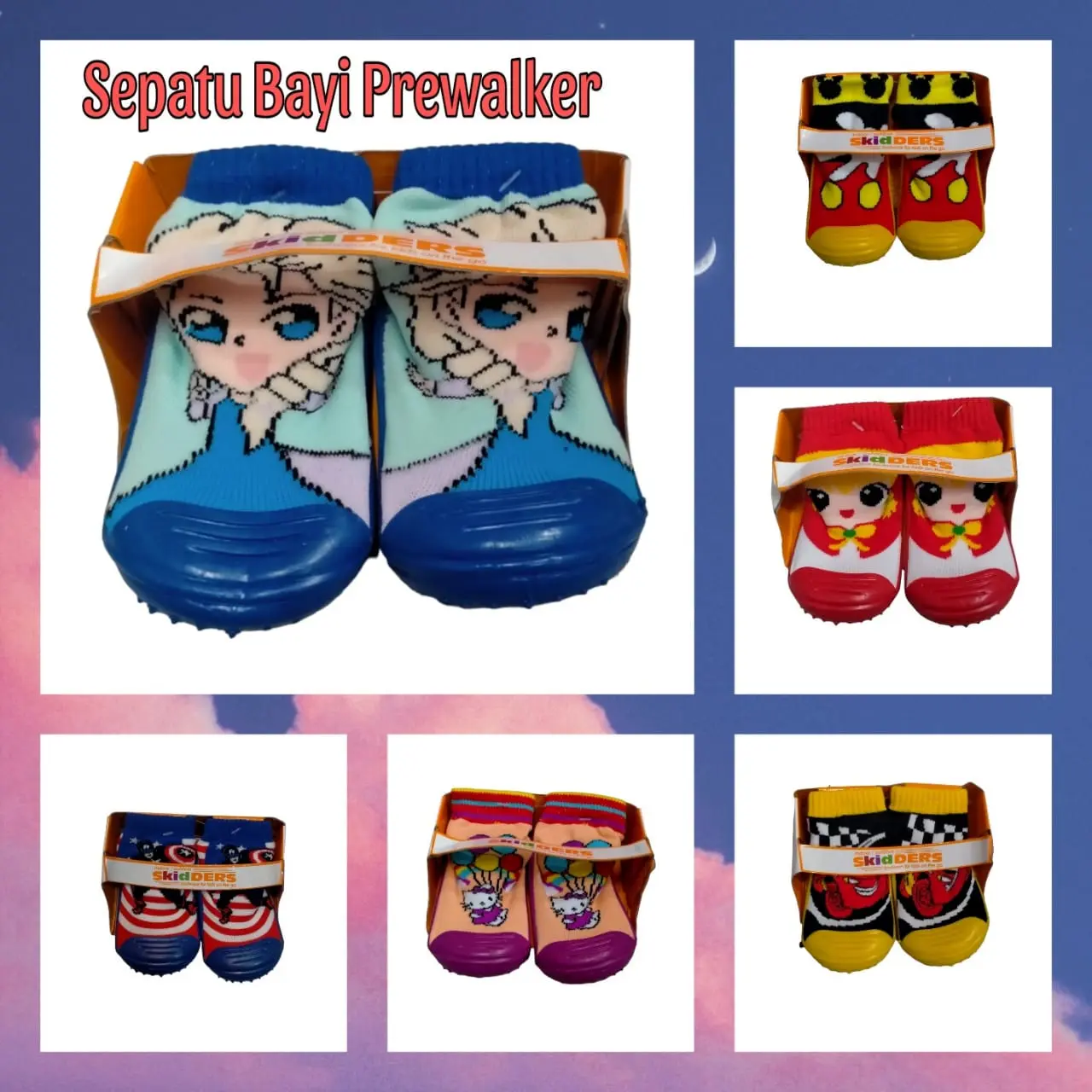 Skidders Sepatu Bayi Prewalker Anti Selip Skidder Shoes