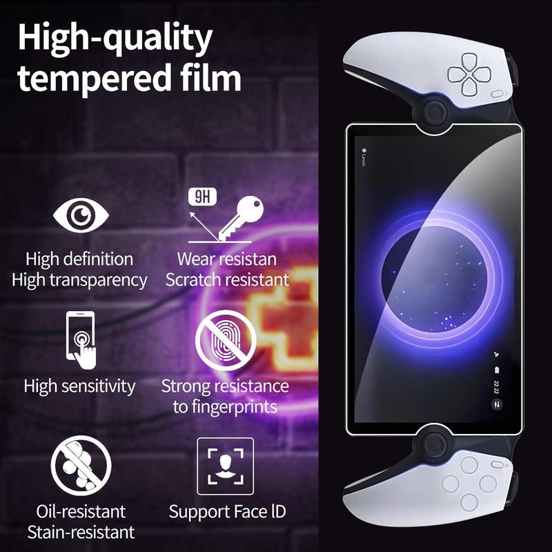 Anti-scratch & Anti-fingerprint Game Console Screen Protector, Tempered Glass Screen Protector, Console Accessories for PlayStation Portal Remote Player 6