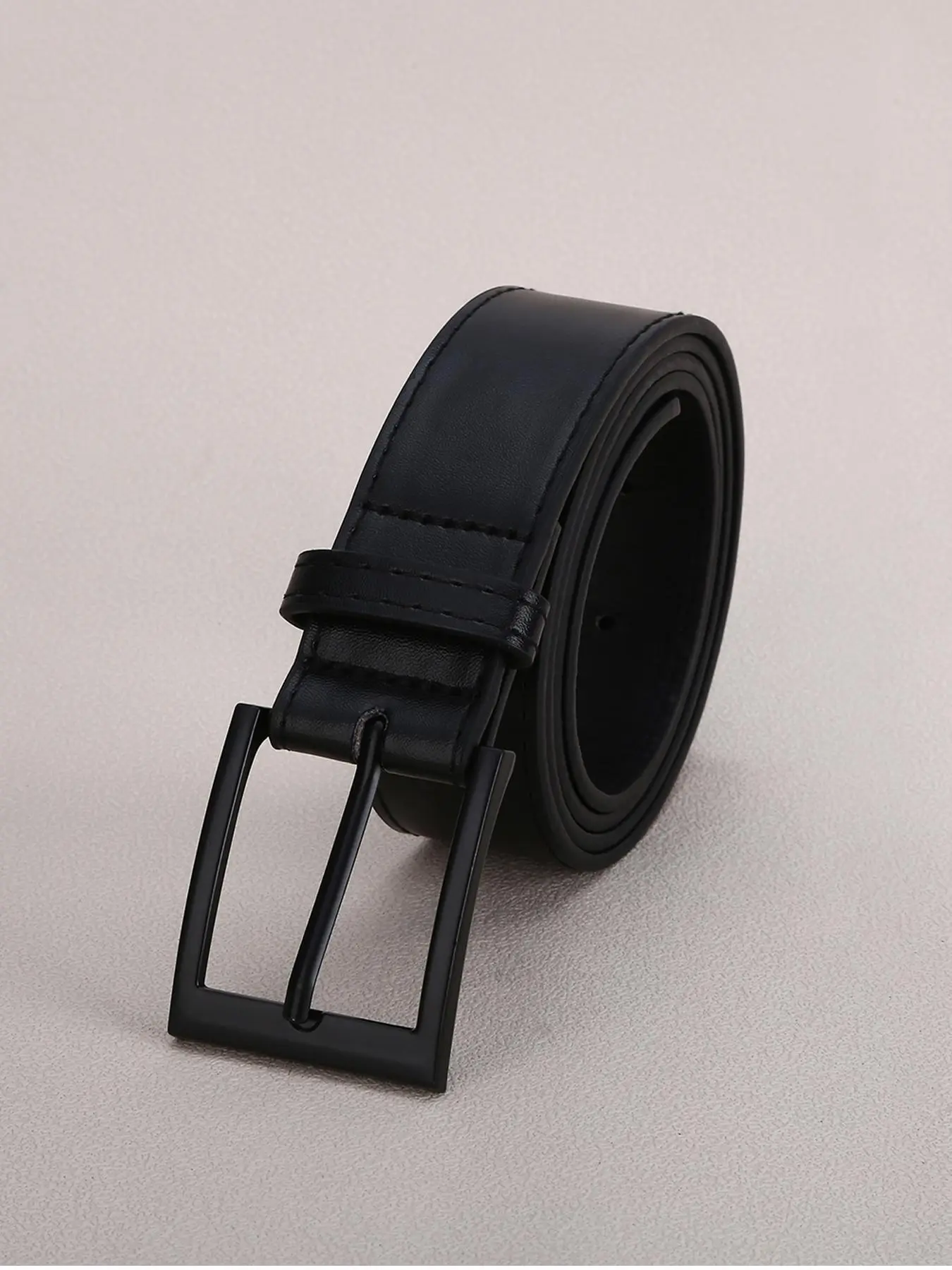Women's Solid Color PU Leather Belt, Fashionable Casual Waistband for Jeans Trousers, Trendy All-match & Exquisite Belt for Birthday Gift