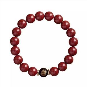 Gelang Tangan Cinnabar, Pasir Emas Ungu, Dewa Penjaga Lapan Tahun Kelahiran Buddha, Manik Fortune, Sesuai untuk Lelaki dan Wanita, Gelang Tahun Kelahiran Bangles Bracelets Jewelry