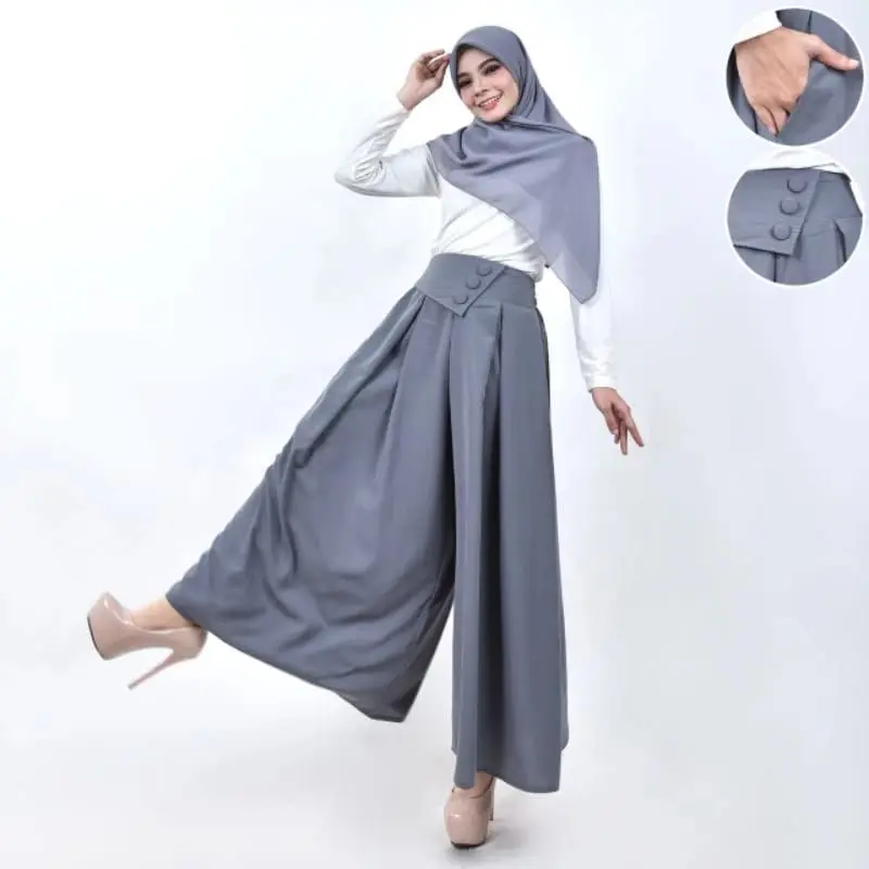KIRANA Kulot Rok Celana Jumbo Bahan Wolfis
