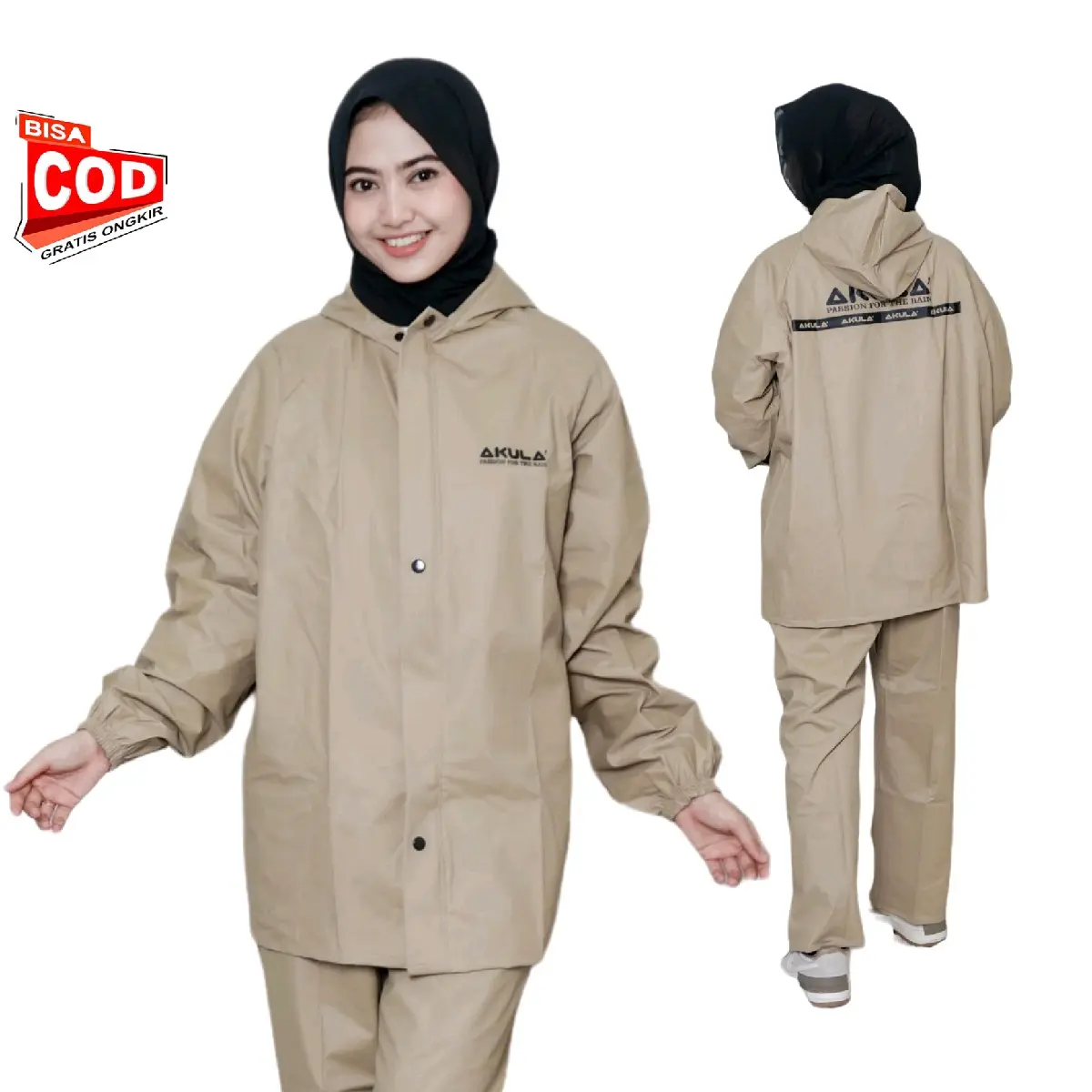 Jas Hujan Setelan Pria Dan Wanita Kualitas Terbaik Bahan Tebal PVC Dapat digunakan kembali Tahan air Sepeda Motor Mantel