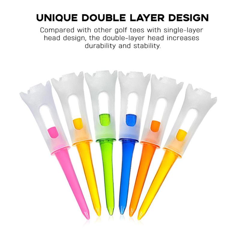 Random Color Plastic Golf Tee, 30pcs/set 4 Claw Design Golf Tee, Golf Training Equipment for Indoor Outdoor Use 4