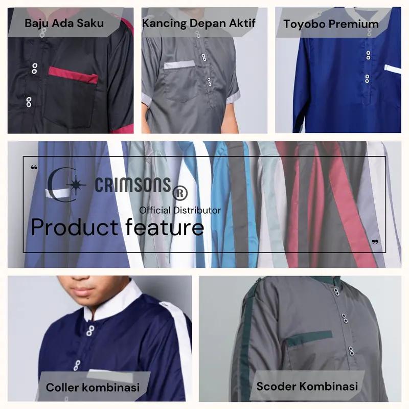 Koko Zaka Tiga per Empat + Kurta Katun Toyobo Muslim Baju 3