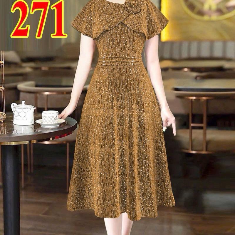 M271 Đầm xinh tặng mẹ chất thun nhủ dệt kim cao cấp 8