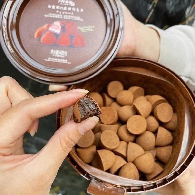 (Tặng kẹo hoa hồng) Socola Nama tươi, nama chocolate Truffle xô 80 viên Hảo Hạng 408g socola  valentine socola  hộp Food tình Ăn Vặt 3