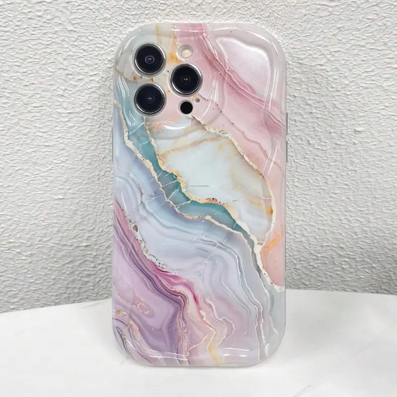 Marble Pattern Phone Case, Decorative Phone Protector Cover, Fashion Phone Accessories Compatible with iPhone 15 14 13 12 11 X 4