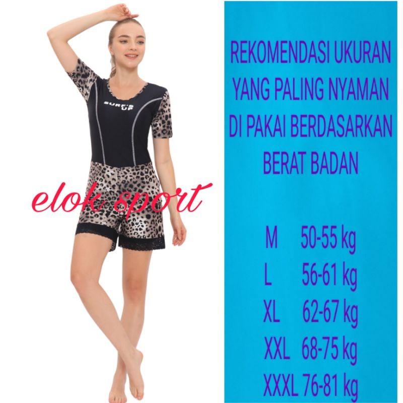 Product Introduction of Baju Renang Wanita Dewasa Lengan Pendek Celana Double Pants Model Renda Motif Cantik Terbaru Ada Lapisan CUP BH Pakaian Berenang Diving Selam Cewek Remaja Dewasa Bahan Premium Ready Big Size Ukuran Jumbo Murah Bisa COD 0