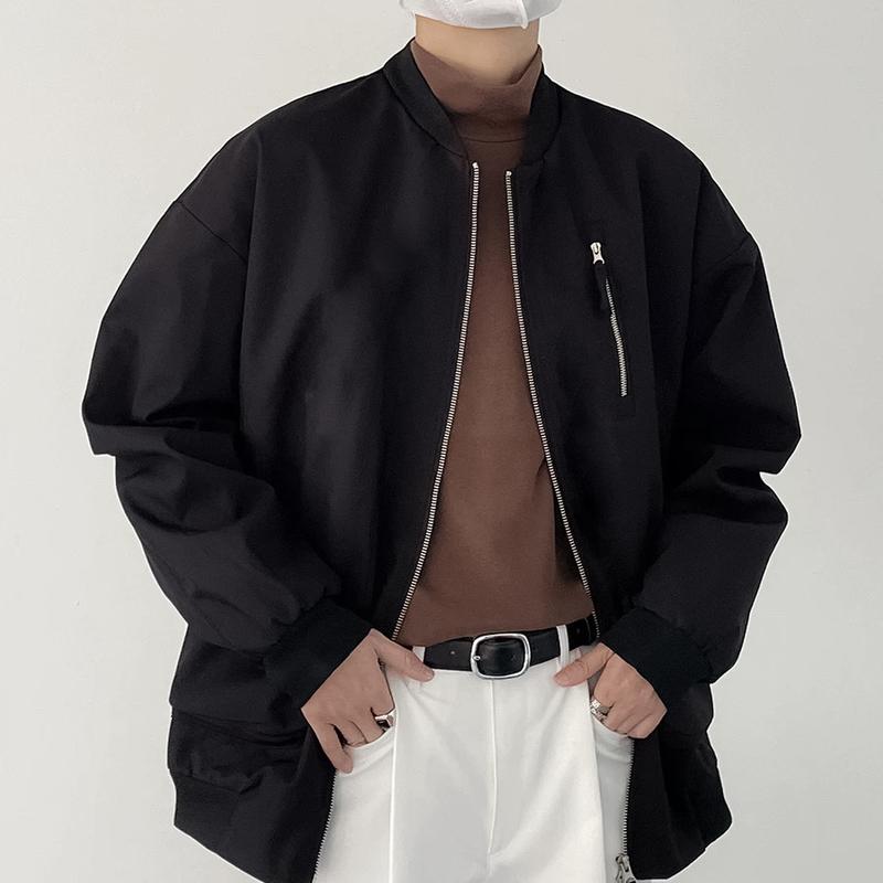 IxI Áo Khoác Bomber Nam ATINO AKBB.8197 Áo Khoác Gió Nam Dài Tay Menswear Navy Jacket Blazer Cổ Tàu áo  khoác áo  khoác