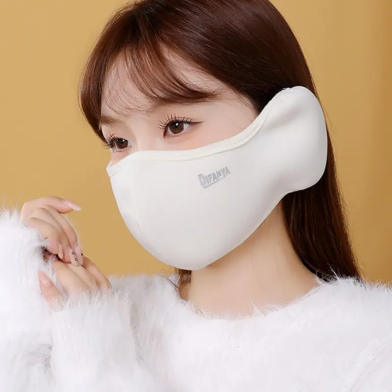 Mặt Nạ Bịt Tai Giữ Nhiệt Chống Gió, Hàng Mới Về, Lông Cừu Chống Mịn, Thoáng Khí, Chống Giọt Bắn, Thích Hợp Cho Mùa Đông, Chống Bụi, Kiểu Chụp Tai, Unisex 0