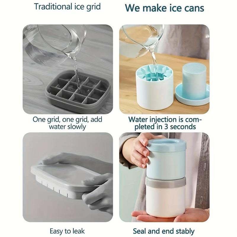 Product Introduction of Silicone Ice Cube Mold, 1 Count Easy Release Ice Cube Maker, Ice Tray for Freezer, Kitchen Utensils & Gadgets, Household Kitchen Products 6