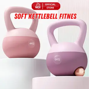 MOI SPORTS Soft Kettlebell Fitness 2KG / 4KG / 6KG  Aman Untuk Latihan Otot Peralatan Kebugaran Rumah Latihan Lengan Bahu Pinggang Wanita