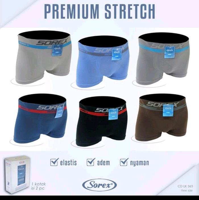 Gambar Boxer pria Sorex 365  Premium Stretch free Size S-XL Harga Perbiji dari citra indah store Kab. Jombang Tokopedia