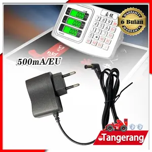Charger Adaptor Timbangan Digital  6V 500mA Cas Timbangan Digital 1,2m