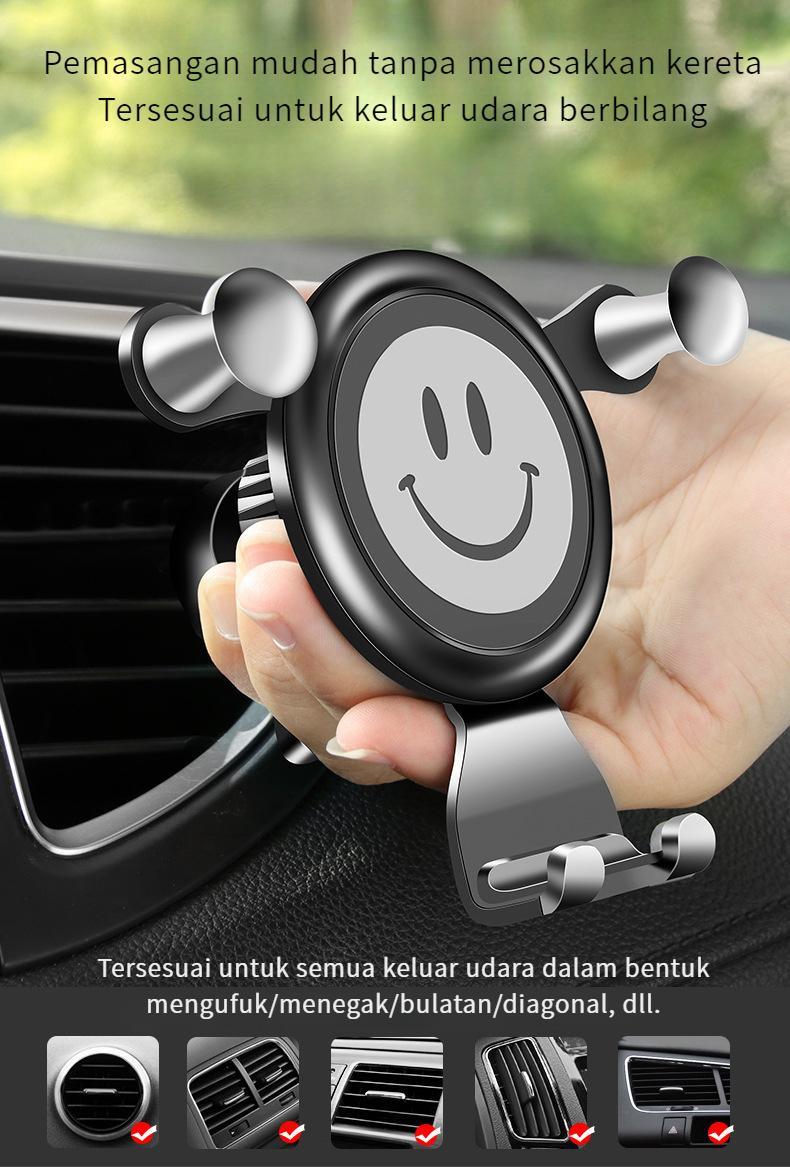 Product Introduction of Pemegang Telefon Kereta, Reka Bentuk Graviti Kreatif, dengan Gancu Udara, Sesuai untuk Navigasi dan Operasi, Aksesori Kereta, Jualan Kilat 5