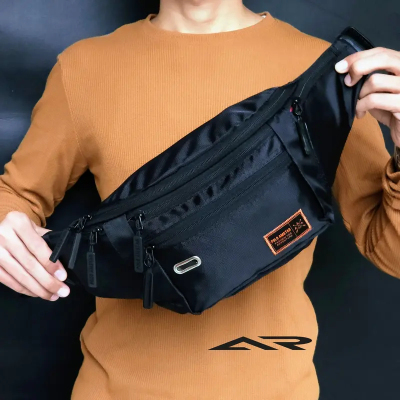 Tas Selempang Pria POLO AMSTAR Original Waistbag Extra Organizer pinggang 3