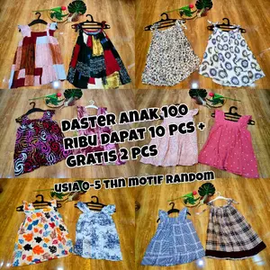 daster anak 100rb dapat 10 pcs gratis 2 pcs motif random | daster anak 50rb dapat 5 pcs motif bunga