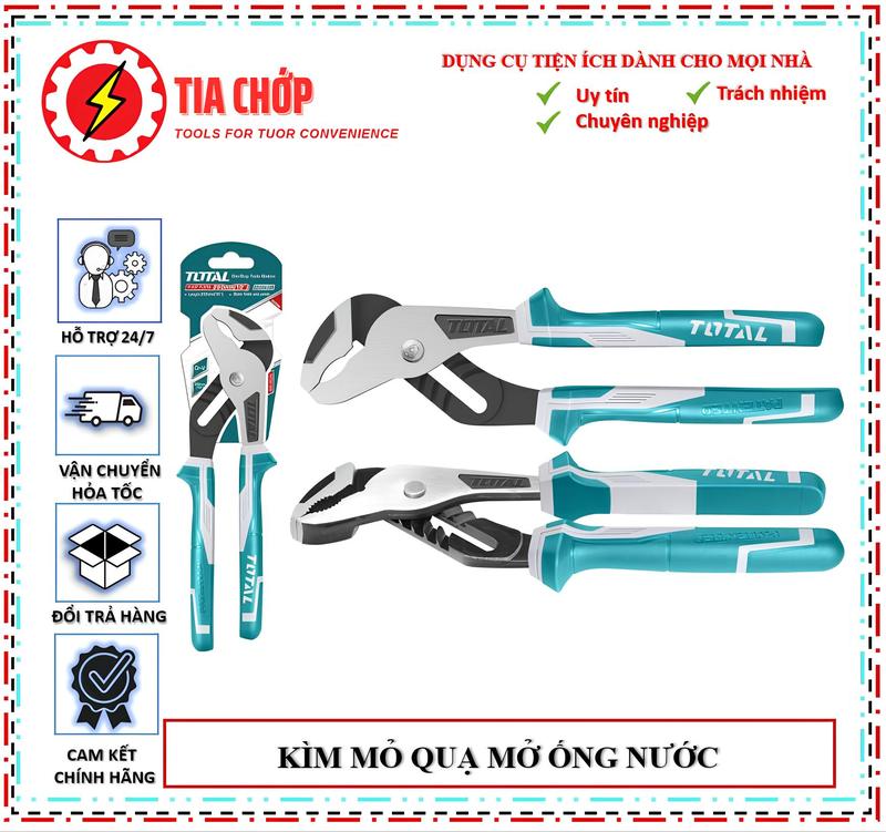 Kìm mỏ quạ Kìm mở ống nước Dài Total 10" THT281005