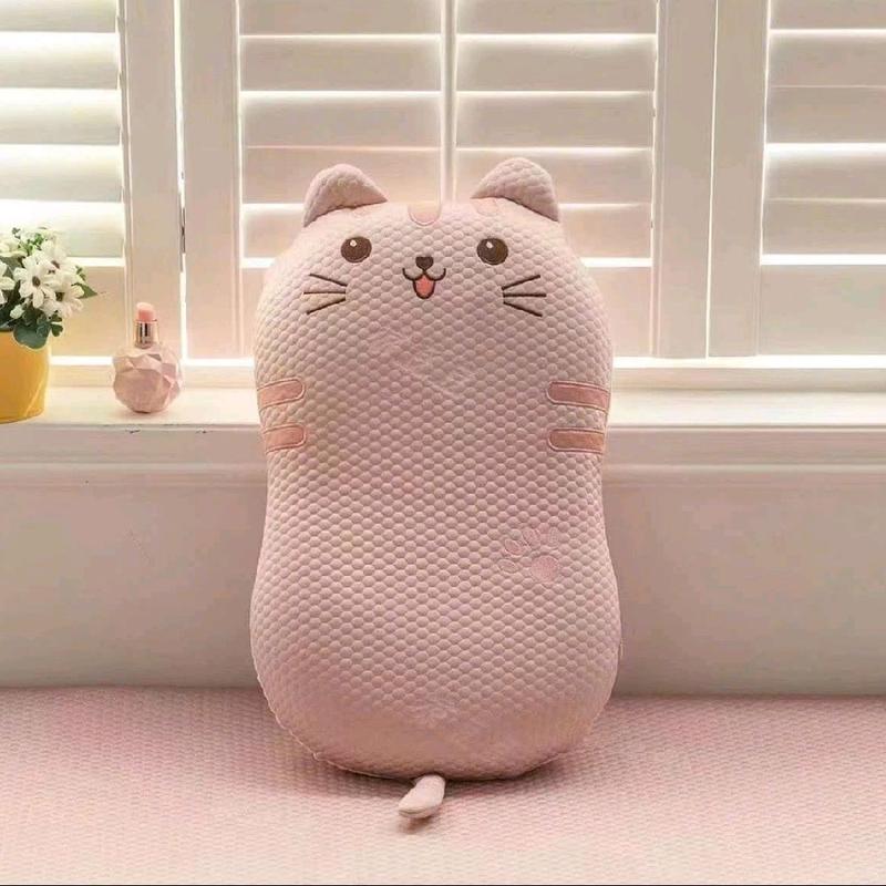 Gối băng lạnh cao su non kích thước 35x50cm họa tiết mèo cute cho bé 4