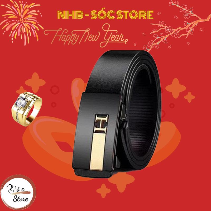 Thắt lưng nam chữ H vàng da PU cao cấp  khóa kim loại tự động không gỉ - Cam kết 1 đổi 1 bảo hành 6 tháng  Cao Su Voi dây  lv thắt  lưng dâ y thắt  lưng th ắ