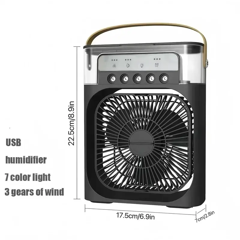 3 in 1 Fan Air Conditioner, Portable Air Cooler Fan with Led Night Light, Desktop Fan Air Conditioner, Household Appliances for Home Office, Fan Air Cooler 1