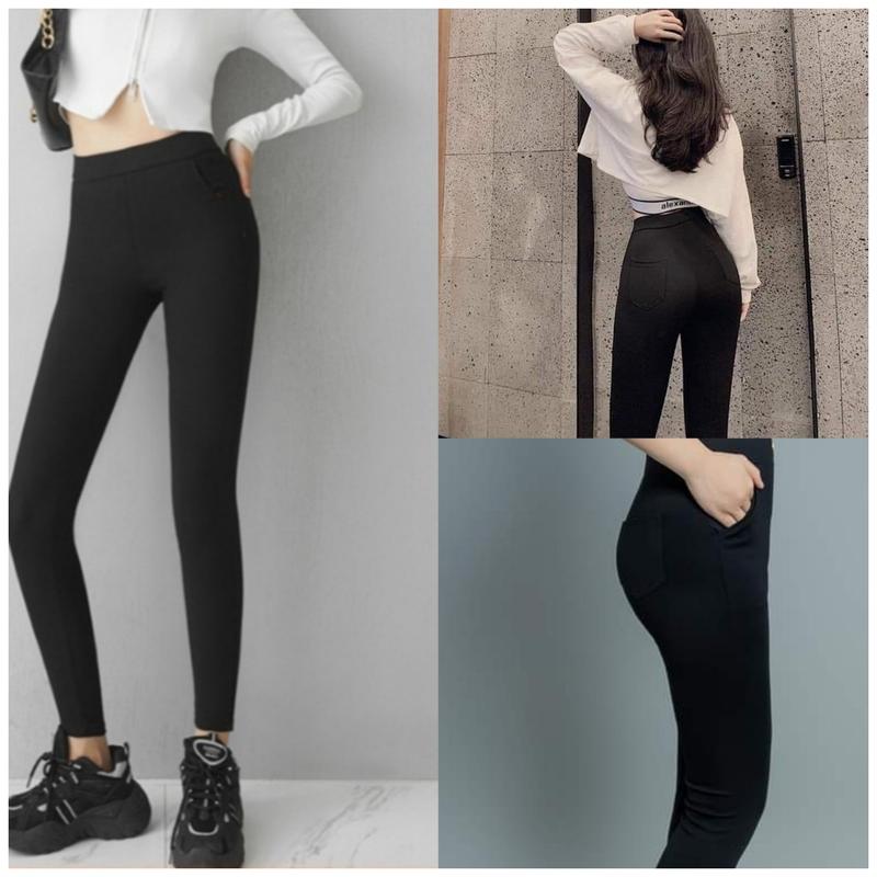 COMBO 2 Quần legging dài 4 Túi Nữ Women Voi Nhung Thun 1