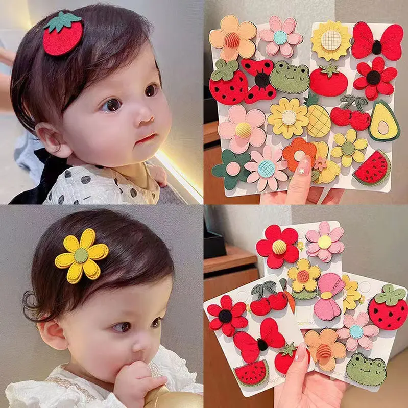 Set 5 Miếng Dán Tóc Tạo Kiểu Dễ Thương Cho Bé Phụ Kiện Tóc Cài Tóc