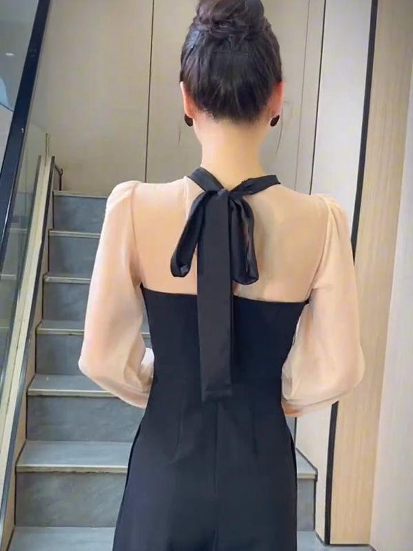 Product Introduction of Áo Jumpsuit Quần Nữ, Phong Cách Nữ Thần Cá Tính, Bó Sát Và Thời Trang, Bộ Sưu Tập Mùa Xuân Mới, Phong Cách Phương Tây, Quần Ống Đứng Bó Eo, 2024 8