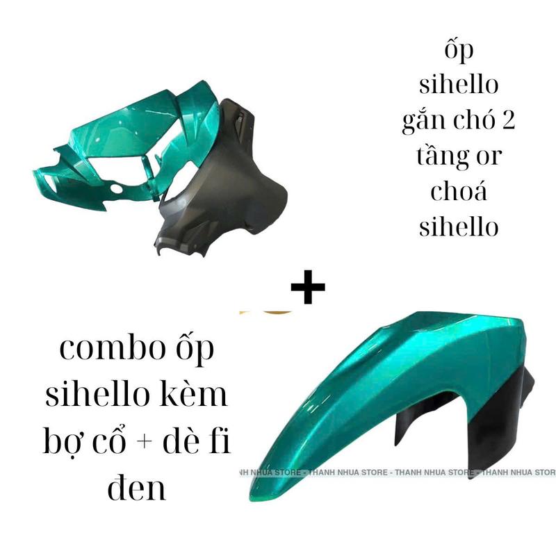 Combo Dè Fi + Ốp Hellocó kèm Bợ Nhám gắn cho sirius 50-110_phụ kiện xe máy