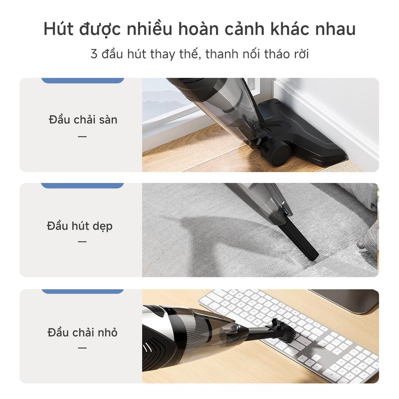 Product Introduction of FS Máy hút bụi gia đình Simplus XCQH014, lực hút mạnh 18000pa, 3 đầu hút thay thế, dây dài 4.5M Làm Sạch Dễ Dàng Bảo hành 1 năm chỉ đổi không sửa 11
