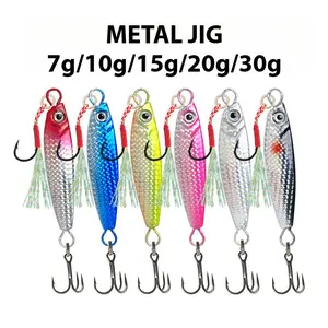 Umpan Tiruan Hard Bait Iron Plate 7G/10G/15G/20G/30G Bionic Metal Jig + Treble Hook 6066