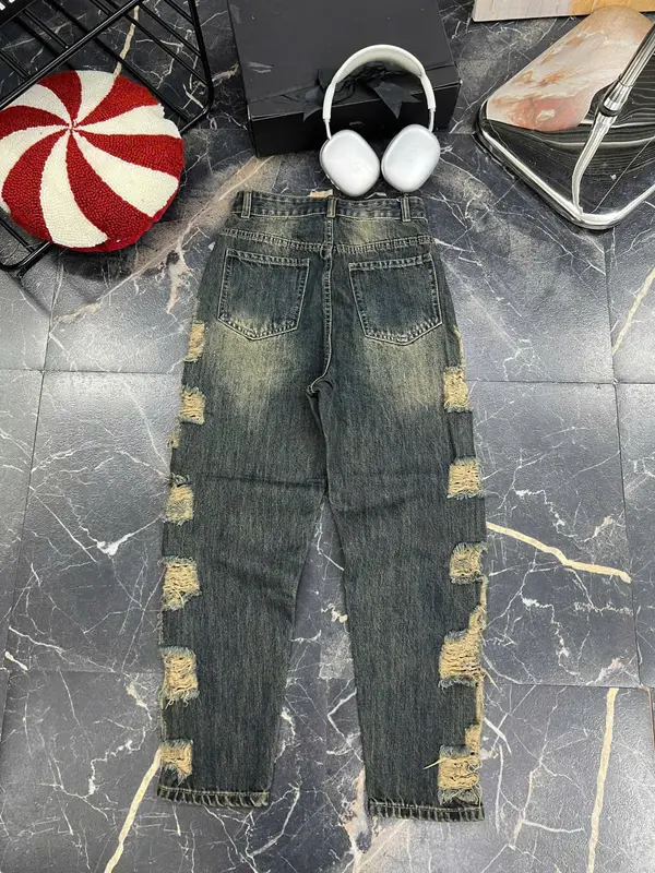 [LSN]Quần Jean Baggy Nữ Rách Nhiều Trước Và Sau 173 - 174 7