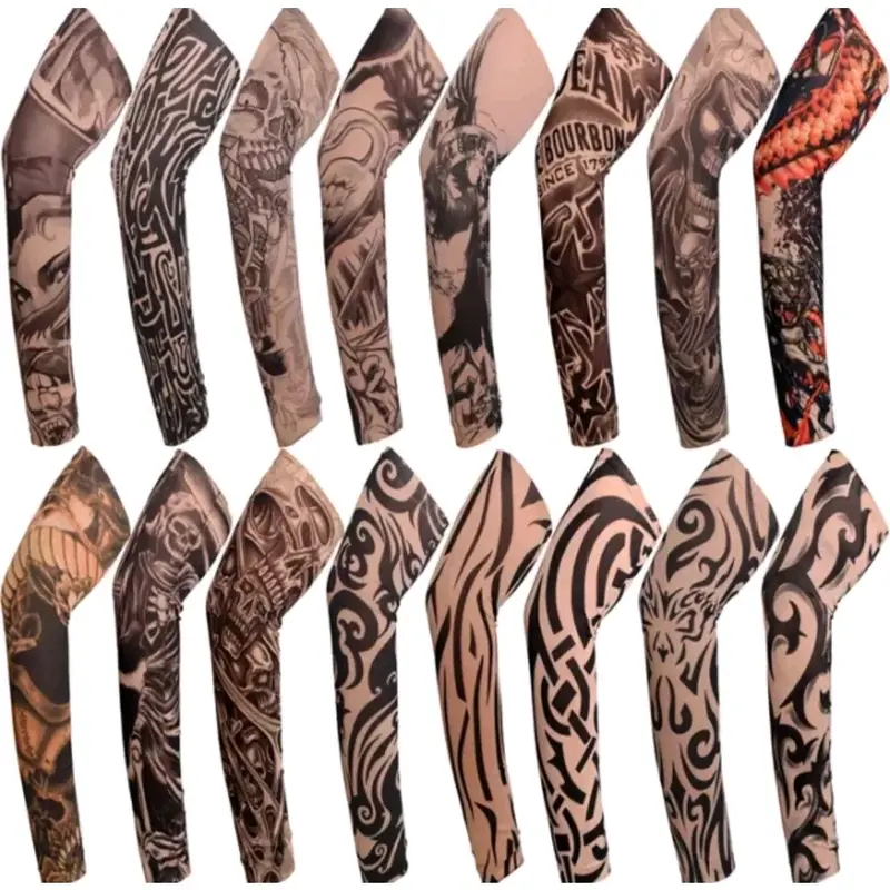 manset tangan tatto/lengan handsock tatto murah Random 6pasang 1