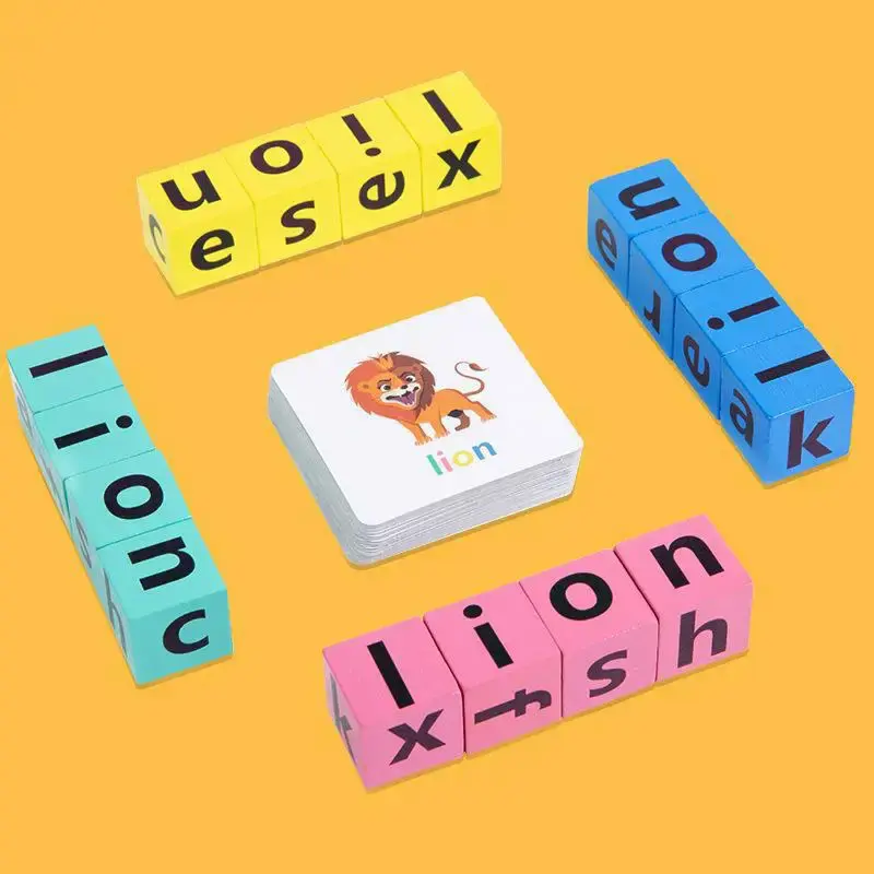 Khối Chữ Cái Montessori Bằng Gỗ, Bộ Ghép Hình Ghép Nhận Thức, Dành Cho Trẻ Em, Học Tập Ghép Chữ Cái, Đồ Chơi Giáo Dục, Trò Chơi Chiến Đấu 0