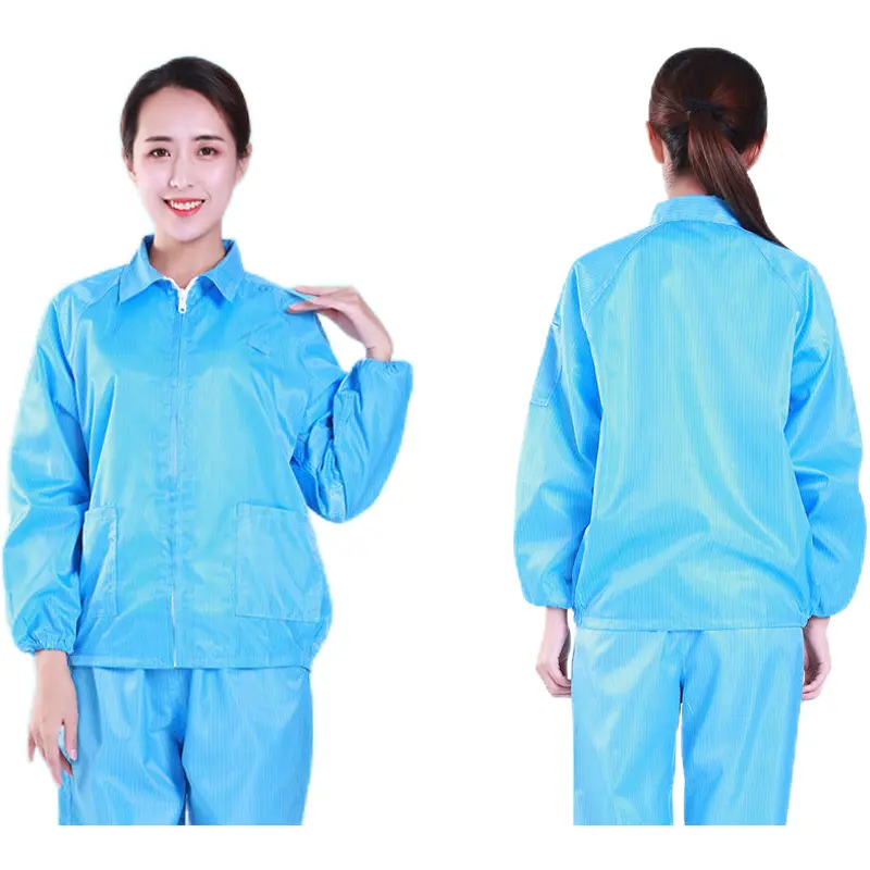Quần Áo Bảo Hộ, Điện Tĩnh Điện Xẻ Tà, Thích Hợp Cho Nhà Máy Điện Tử, Chống Bụi Thực Phẩm Và Quần Áo, Áo Dài Tay, Quần Áo Làm Việc Ngắn Không Bụi, Chống Tĩnh Điện, Phát Hành Năm 2025